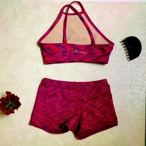 Girls sports bra and shorts